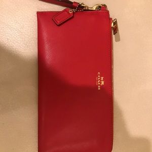 Coach Crossgrain Leather clutch Wristlet